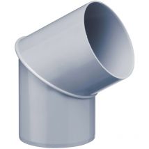 Regenrohrbogen 60 Grad Für Fallrohr, Pvc Verbindungsstück Dachrinnenzubehör, Einfache Montage, Made In Germany - Dn125 / 125mm Grau - Inefa
