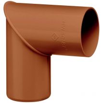 Inefa - Regenrohrbogen 87 Grad für Fallrohr, pvc Verbindungsstück Dachrinnenzubehör, einfache Montage, Made in Germany - DN50 / 50mm, 10 Stück Braun