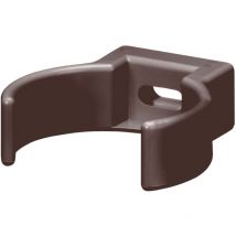 Rohrschelle Clip, pvc-u Fallrohrschelle, Dachrinnenzubehör, einfache Montage, Made in Germany - DN75 / 75mm, 25 Stück Dunkelbraun - Inefa
