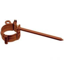 INEFA Rohrschelle mit Schlagstift 110 mm Stahl kunststoffbeschichtet, Dachrinnenzubehör, einfache Montage, Made in Germany - DN50 / 50mm, 1 Stück