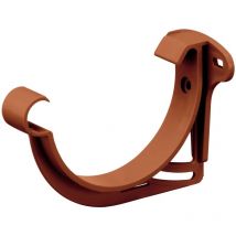 Stirnbretthalter Dachrinnenhalter halbrund Rinnenhalter aus pvc , Made in Germany - NW100 / 100mm, Braun - Inefa
