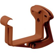 Inefa - Stirnbretthalter Justierbar, Kastenrinne Dachrinnenhalter Dachrinnenzubehör, Einfache Montage, Made In Germany - Nw83/83mm, 1 Stück Braun