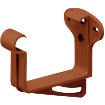 Inefa - Stirnbretthalter, Rinnenhalter, kastenförmig Dachrinnenhalter, pvc-u Kunststoff, für Kastenrinnen, Made in Germany - NW83 / 83mm, 1 Stk. Braun