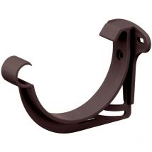 Inefa - support pour planche frontale support de gouttière demi-rond support de gouttière en pvc, Made in Germany - nw 100, 1 pièce brun foncé