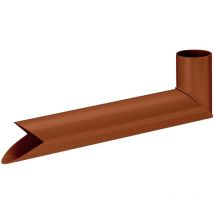 Inefa - Wasserspeier Fallrohr, pvc Übergangsstück Regenrohr, Dachrinnenzubehör, einfache Steckmontage, Made in Germany - Braun, DN50 / 50mm