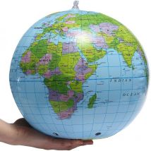Shatchi - inflatable globe 30CM world map earth beach ball geography blow up toy