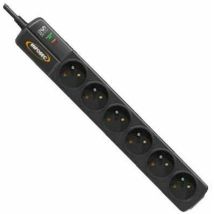 Infosec S6 Black Line Ii Mehrfachsteckdose Schwarz 6 Steckdosen