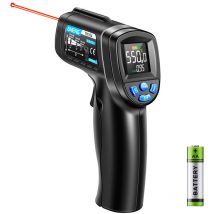 Bleosan - Infrarot-Thermometer, -50 °c 550 °c (-58 °f 1022 °f) berührungsloses Laserthermometer mit einstellbarem Emissionsgradthermometer für