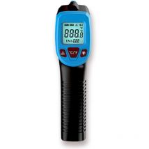 Ibuyke - Infrarot-Thermometer, berührungsloses digitales Laser-Temperaturmessgerät -58°FA 1112°F (-50°CA 600°C) mit LCD-Display, Blau, Blau