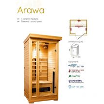 Bsvillage - Infrarotsauna arawa 90 x 105 x 190cm 1Person Infrarotkabine Keramikstrahler