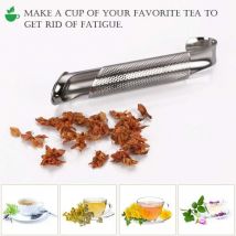 Infuseur à Thé Pipe/Tube en Acier inoxydable Passoire à épices Herbes Filtre de Thé - Lot de 2