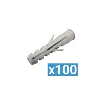 Cheville nylon D8 avec collerette - boite de 100 - A170095 - Ing Fixations