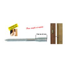 Ing Fixations - Boîte 100 Vis top roc bois 6x120 mm - Fil.22 mm + chevilles - A430030