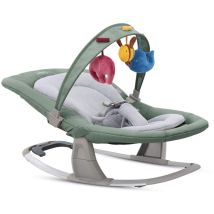 Inglesina Lounge Musikalische Schaukel Mint, Von Der Geburt Bis 9 Kg, Schaukeln, Rückenlehne In 3 Positionen, Musikbox, Spielbügel