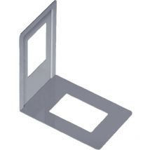 Element System - Sujetalibros aluminio blanco, una pieza L.130mm H.120mm