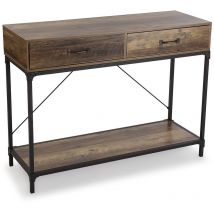 Versa Bremen Consolle ingresso, Tavolo Consolle, Tavolino Ingresso, Tavolo salotto, con 2 cassetti, Misure (a x l x l) 76 x 100 x 35 cm, Legno,