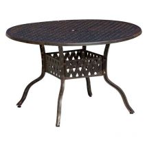 Gartentisch Alu-Guss bronze Terrassentisch Form/Größe nach Wahl ø 120 cm - Inko