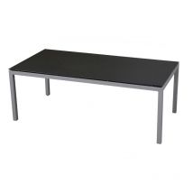 Gartentisch Aluminium graphit 160x90 cm Terrassentisch Tischplatte nach Wahl Deropal schwarz - Inko