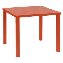 Gartentisch Ronda Alu 90x90x74,5 cm Terrassentisch 3 Farben zur Auswahl Orange - Inko