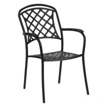 Stapelstuhl Capri Alu-Guss 64x59x91 cm Gartenstuhl stapelbar 2 Farben zur Wahl Bronze - Inko