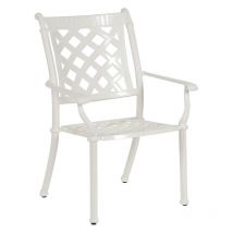 Stapelstuhl Duke Alu-Guss 63x71x100 cm Gartenstuhl 2 Farben zur Wahl Weiß - Inko