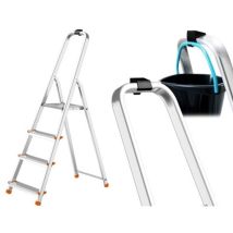 Led Leds - Inländische Aluminium scaletta - Alu Promo Step von 3 auf 7 Schritte steigt - 4 Gradini - h. da terra/piattaforma 76 cm