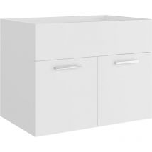 Armoire d'évier Blanc 60x38,5x46 cm Aggloméré - Inlife
