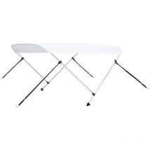 Sweiko - inlife Auvent bimini à 2 arceaux Blanc 180x150x110 cm - 0