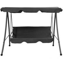 Inlife - Balancelle de jardin avec auvent Anthracite 192x118x175cm Acier