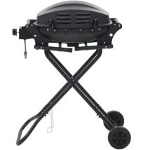 Inlife - Barbecue au gaz portatif avec zone de cuisson Noir
