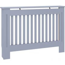 Inlife - Cache-radiateur Anthracite 112x19x81 cm mdf
