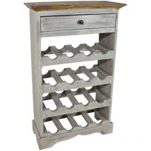 Abcrital - inlife Casier à bouteilles Bois massif de récupération 55 x 23 x 85 cm