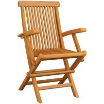 Chaises de jardin 3 pcs Bois de teck massif - Inlife