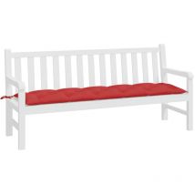 Coussin matelas assise dossier pour banc de balancelle jardin grand confort en Tissu 180x50x7 cm Rouge - Inlife