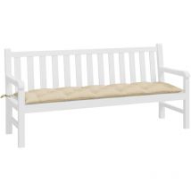 Coussin matelas assise dossier pour banc de balancelle jardin grand confort en Tissu 180x50x7 cm Beige - Inlife