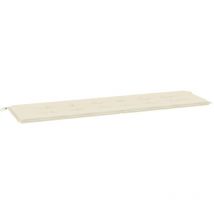 Inlife - Coussin de banc de jardin Crème 180 x 50 x 3 cm