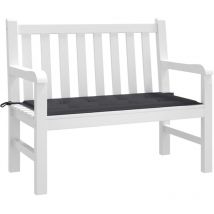 Inlife - Coussin de banc de jardin Noir 100 x 50 x 3 cm