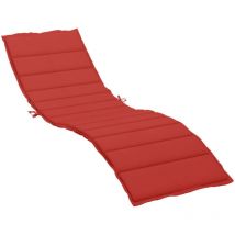Longziming - inlife Coussin de chaise longue Rouge 200x50x3 cm Tissu