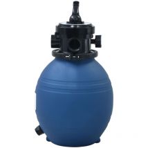 Inlife - Filtre à sable pour piscine avec vanne 4 positions Bleu 300 mm