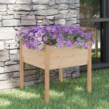 Inlife - Jardinière d'extérieur 70x70x70 cm Bois de pin massif