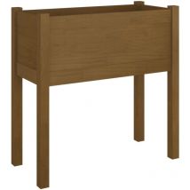 Inlife - Jardinière Marron miel 70x31x70 cm Bois de pin massif