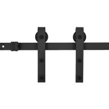 Inlife - Kit de fixation Acier Noir pour porte coulissante 183 cm