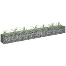 Inlife - Lit surélevé à gabion Acier galvanisé 270x30x30 cm
