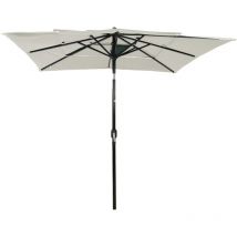 Parasol à 3 niveaux avec mât en aluminium Sable 2,5x2,5 m - Inlife