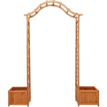 Inlife - Pergola de jardin avec jardinière Bois pin massif