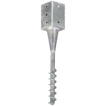 Inlife - Piquets au sol 6 pcs Argenté 9x9x56 cm Acier galvanisé