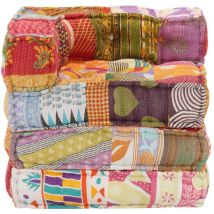 Inlife - Pouf modulaire Patchwork Tissu