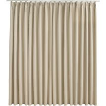 Inlife - Rideau occultant Isolant Thermiques avec crochets Beige 290x245 cm