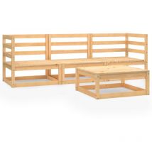 Salon de jardin 4 pcs Bois de pin massif - Inlife