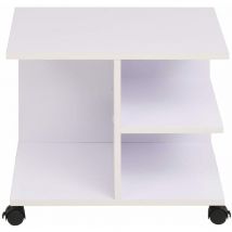 Inlife - tagère à roulettes 50 x 35 x 42 cm Blanc